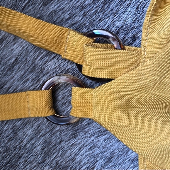 NWT Topshop mustard tank with tortoiseshell links size 10 - Picture 7 of 8